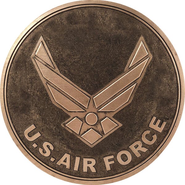 Spoontiques Wall Decor Air Force Bronze Tone Stepping Stone