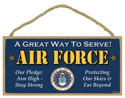 SJT Wall Decor U.S. Air Force 5" x 10" wood plaque