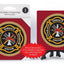 SJT Coaster Fire Department Badge absorbent stone coaster with easel