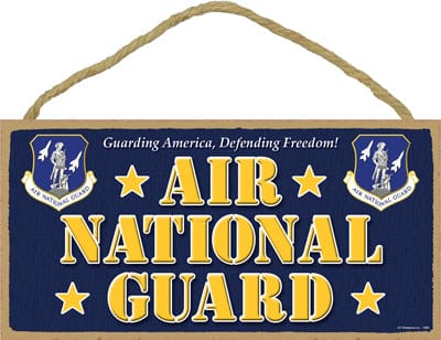 SJT Wall Decor Air National Guard 5" x 10" wood plaque, sign