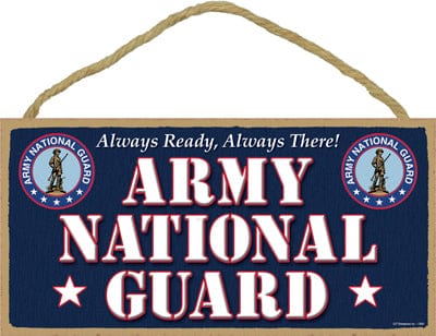 SJT Wall Decor Military - Army National Guard 5" x 10" wood plaque, sign