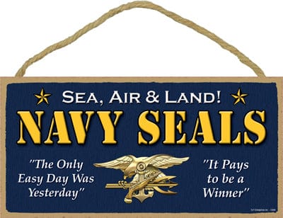 SJT Wall Decor Navy Seals 5" x 10" wood plaque, sign