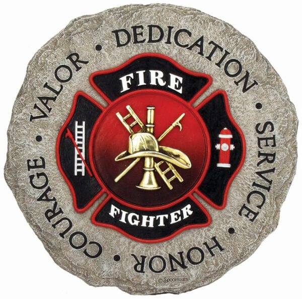Spoontiques Garden Firefighter Stepping Stone