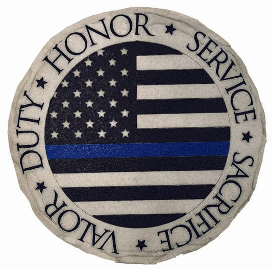 Spoontiques Garden Police Blue Line Stepping Stone