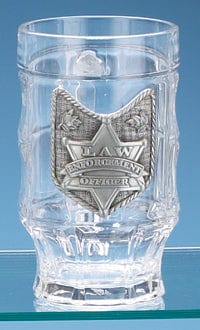 Cornell Beverage Holder Law Enforcement Glass Facet Mug
