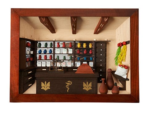 Cornell Wall Decor Pharmacy Framed Diorama