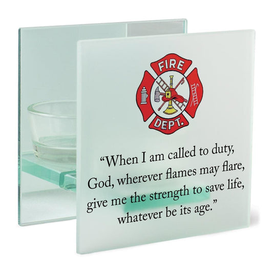 Cottage Garden Candle Holders Firefighter, When I Am Called To Duty Tealight Holder