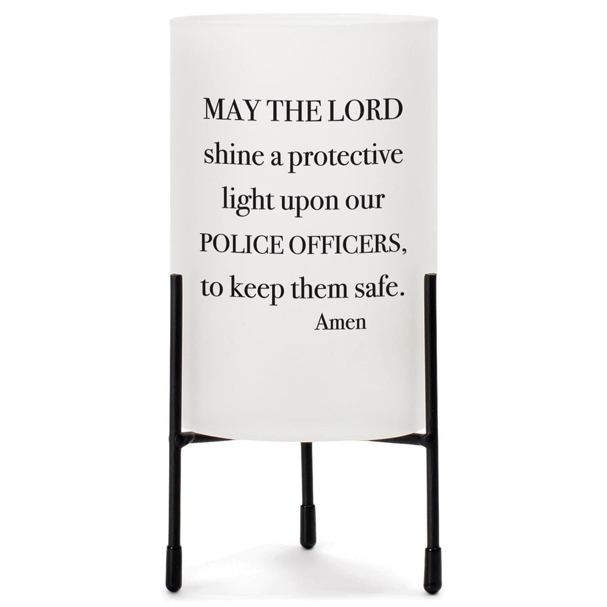 Cottage Garden Candles Police, May The Lord Shine Candle Stand