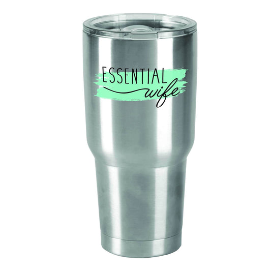 Dicksons Beverage Holder ESSENTIAL WIFE TUMBLER STLNS STL 30 OZ