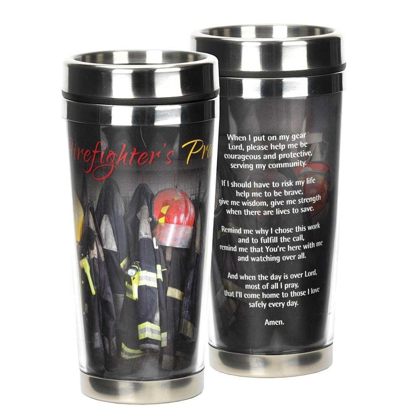 Dicksons Beverage Holder Firefighter's Prayer Travel Mug