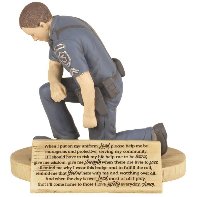 Dicksons Statue POLICE OFFICER PRAYER FIGURINE