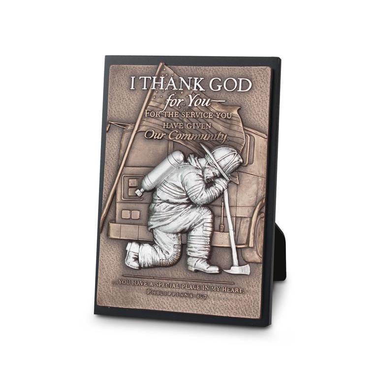 Dicksons Wall Decor Fireman, Moments of Faith Plaque