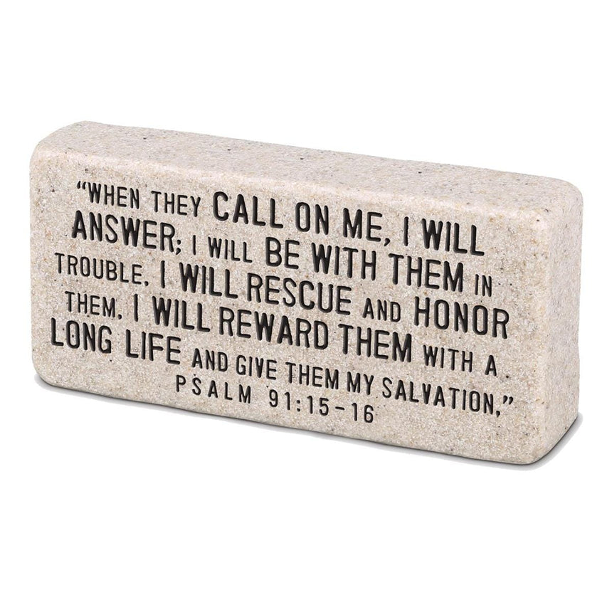 Lighthouse Christian Products Desk Decor When They Call On Me Scripture Stone