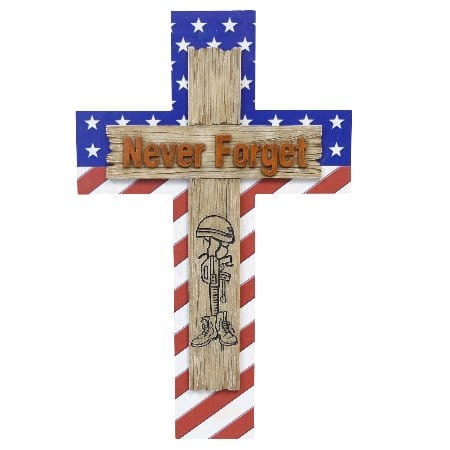 Marco Cross CROSS AMERICAN FLAG NEVER FORGET