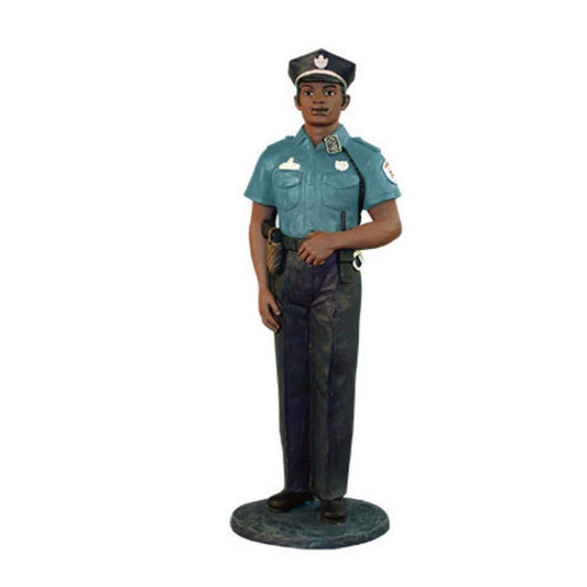 Positive Image Desk Decor Policeman Figurine- Black