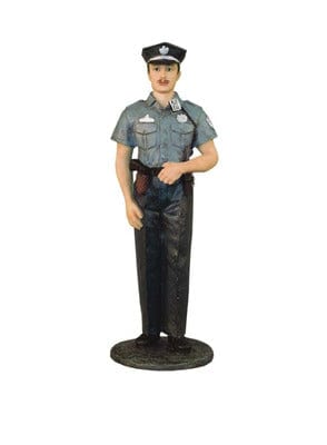 Positive Image Statue Policeman Figurine - White