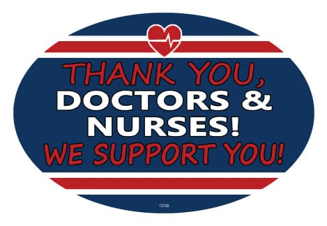 SJT Auto Gift Thank you, Doctors & Nurses! We Support You! Magnet