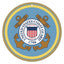 SJT Wall Decor Coast Guard Logo on 10" round wood plaque