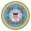 SJT Wall Decor Coast Guard Logo on 10" round wood plaque