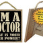 SJT Wall Decor Doctor - What is your super power? 5" x 5" wood plaque