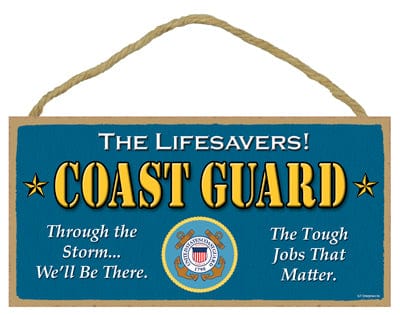 SJT Wall Decor U.S. Coast Guard 5" x 10" wood plaque