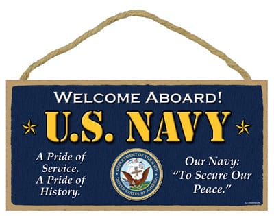 SJT Wall Decor U.S. Navy 5" x 10" wood plaque