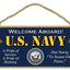 SJT Wall Decor U.S. Navy 5" x 10" wood plaque